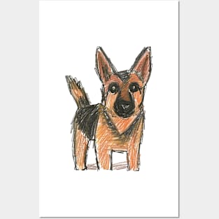 Badly Drawn Funny German Shepherd for Dog Lovers Posters and Art